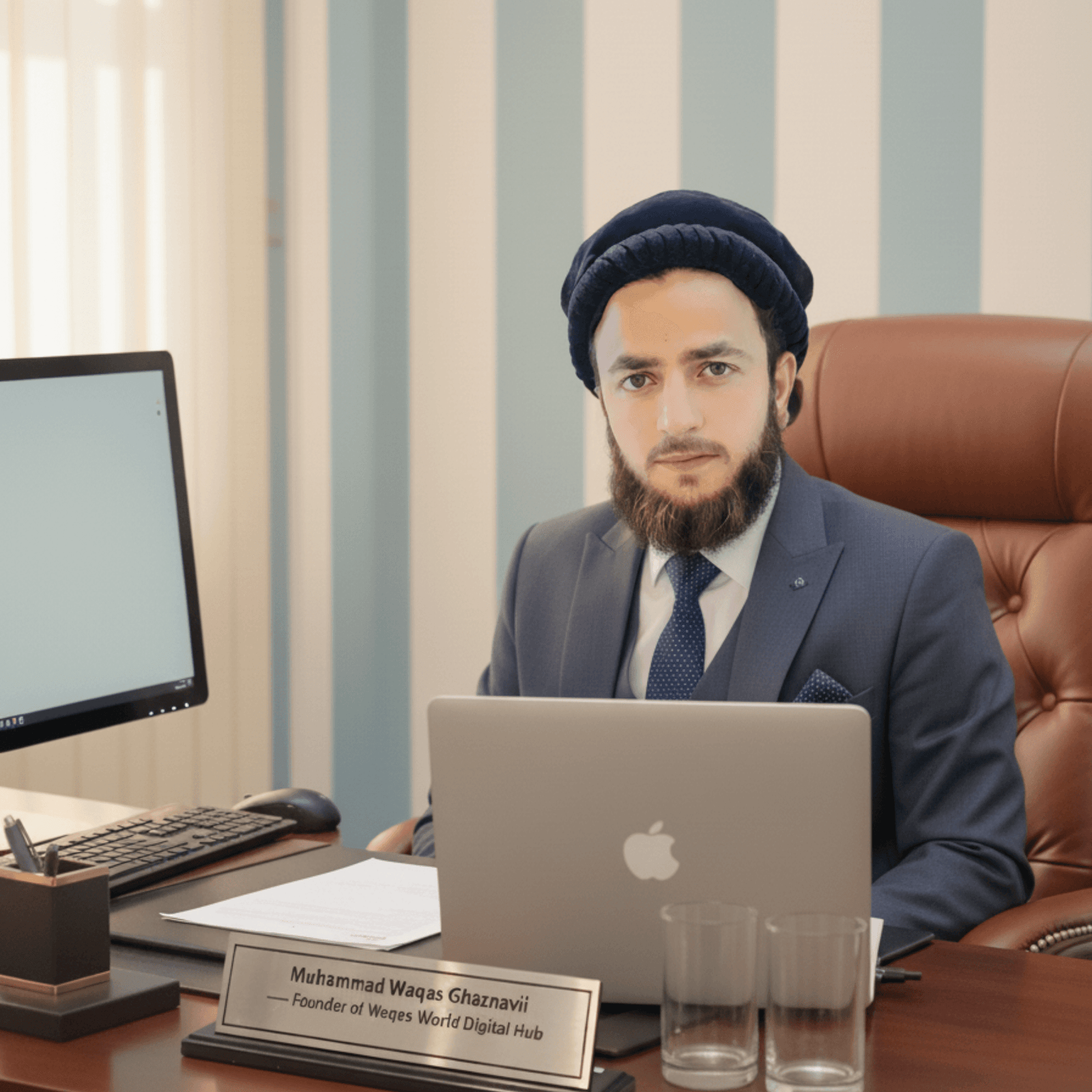 Muhammad Waqas Ghaznavii Founder and CEO of  Waqas World Digital Hub Logo